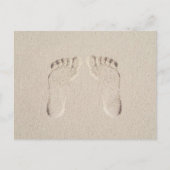 Carte Postale Sandy Beach Vacation Barefoot Prints (Devant)