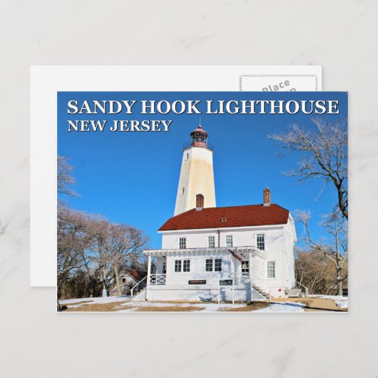 Carte Postale Sandy Hook Lighthouse, New Jersey Postcard (Devant / Derrière)