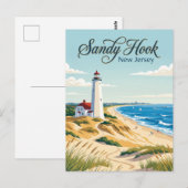 Carte Postale Sandy Hook, New Jersey (Devant / Derrière)