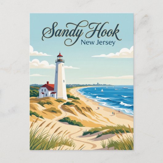 Carte Postale Sandy Hook, New Jersey (Devant)