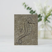 Carte Postale Sandy Textured Seahorse Photo (Debout devant)