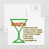 Carte Postale Sangria (Devant / Derrière)