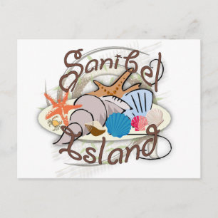 Carte Postale Sanibel Island Floride conception de coquillages