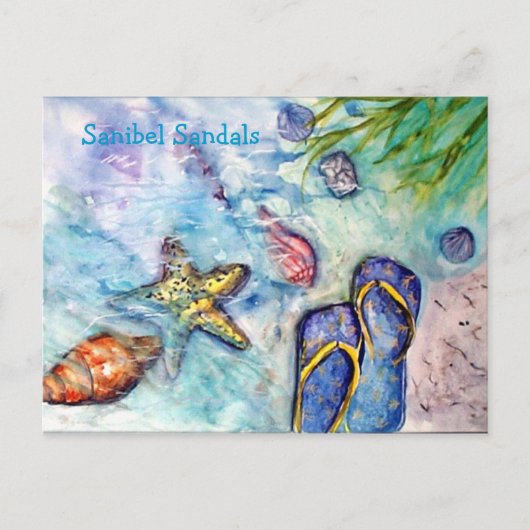 Carte Postale Sanibel Sandals (Devant)