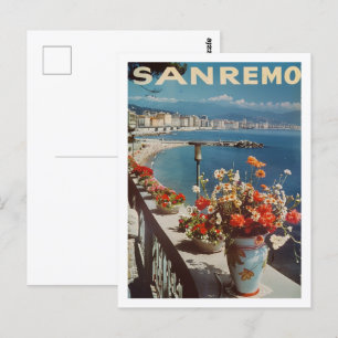 Carte Postale Sanremo Italie Vintage célèbre Travel Place
