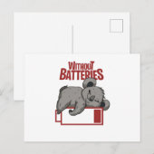 Carte Postale Sans batteries (Devant / Derrière)