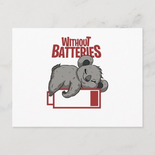 Carte Postale Sans batteries (Devant)