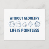 Carte Postale Sans Géométrie, La Vie N'A Pas De Points (Devant)