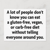 Carte Postale Sans glucides (Devant)