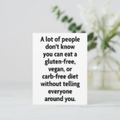 Carte Postale Sans glucides (Debout devant)