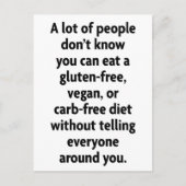 Carte Postale Sans glucides (Devant)