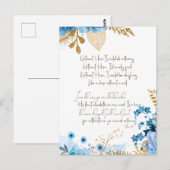 Carte Postale Sans Lui l'Hymne et la Bible Verse (Devant / Derrière)