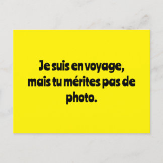 Carte postale sans mérite