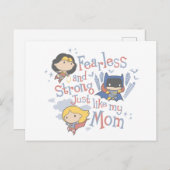 Carte Postale Sans Peur Et Fort Comme Ma Mère (Devant / Derrière)