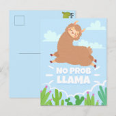 Carte postale sans problème de lama (Devant / Derrière)