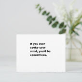 Carte Postale Sans voix (Debout devant)