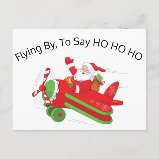 Carte postale Santa avion (Devant)