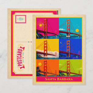 Carte Postale Santa Barbara Californie Golden Gate Bridge
