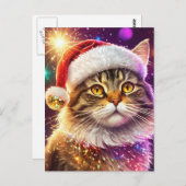 Carte Postale Santa Cat (Devant / Derrière)