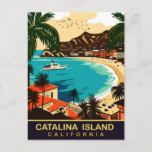 Carte Postale Santa Catalina, Plage, CA, Voyage