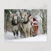 Carte Postale Santa Claus Carriage Noël (Devant)