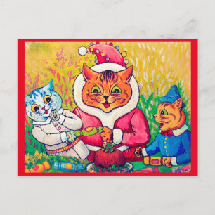 Carte Postale Santa Claus Chat, Louis Wain