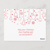 Carte Postale Santa Claus Christmas tree snow Postcard (Dos)