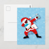Carte Postale Santa Claus Dabbing Christmas covid (Devant / Derrière)