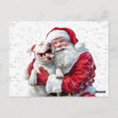 Carte Postale Santa Claus et Pitbull Chien Chien Chien Chien (Dos)