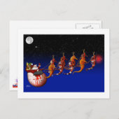 Carte postale Santa Claus et Seahorse (Devant / Derrière)