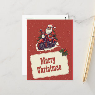 Carte Postale Santa Claus Monte Le Carton Du Vélo