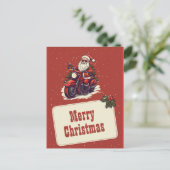 Carte Postale Santa Claus Monte Le Carton Du Vélo (Debout devant)