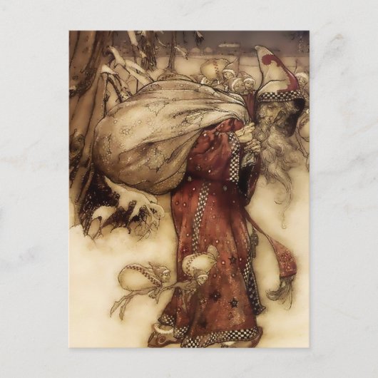 Carte Postale « Santa Claus » par Arthur Rackham (Devant)