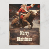 Carte Postale Santa Claus Rodeo (Devant)