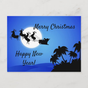 Carte Postale Santa Claus Tropical Christmas    TreesCard