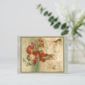 Carte Postale Santa Claus victorien sur vélo à grande roue (Debout devant)