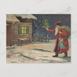 Carte Postale Santa Claus victorien vous souhaite un joyeux Noël
