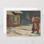 Carte Postale Santa Claus victorien vous souhaite un joyeux Noël (Devant / Derrière)