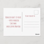 Carte Postale Santa Claus waving cheerfully from a snowy window (Dos)