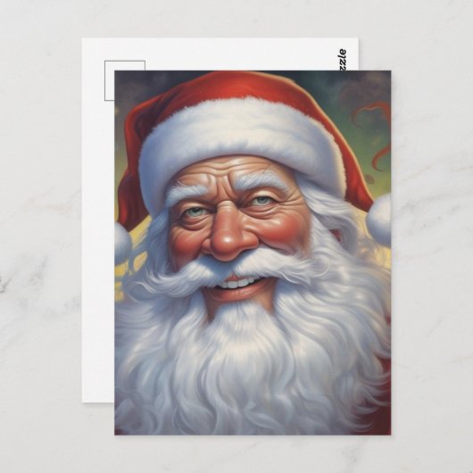 Carte Postale Santa Clause Joyeux Noël Bonne année (Devant / Derrière)