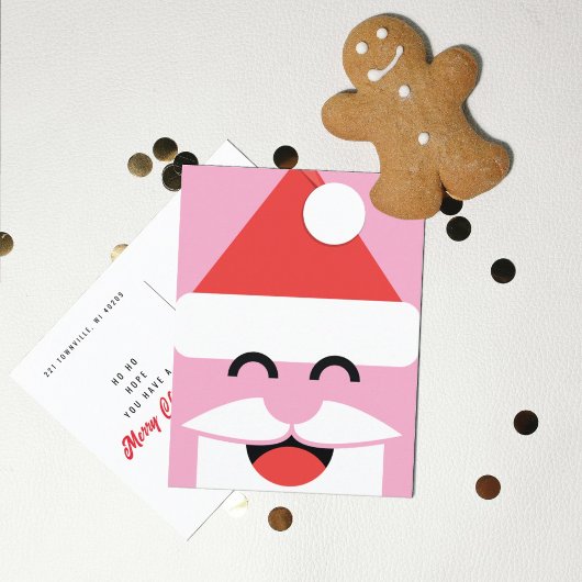 Carte Postale Santa Face Noël
