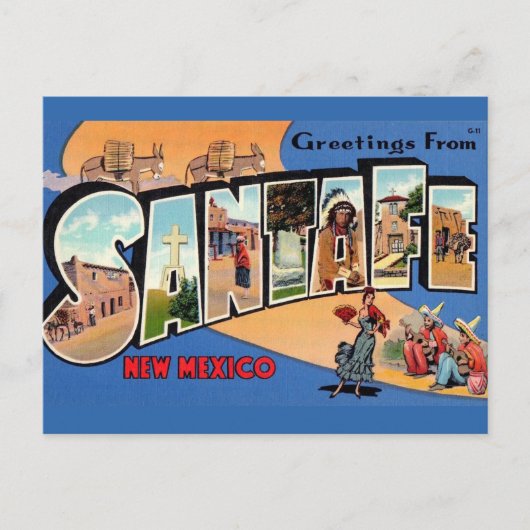 Carte Postale Santa Fe Vintage (Devant)