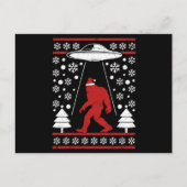 Carte Postale Santa hat Bigfoot Alien Ufo Sasquatch (Devant)