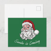 Carte Postale Santa is Coming (Devant / Derrière)