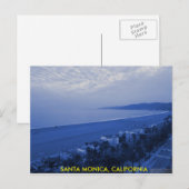 CARTE POSTALE SANTA MONICA BLEU (Devant / Derrière)