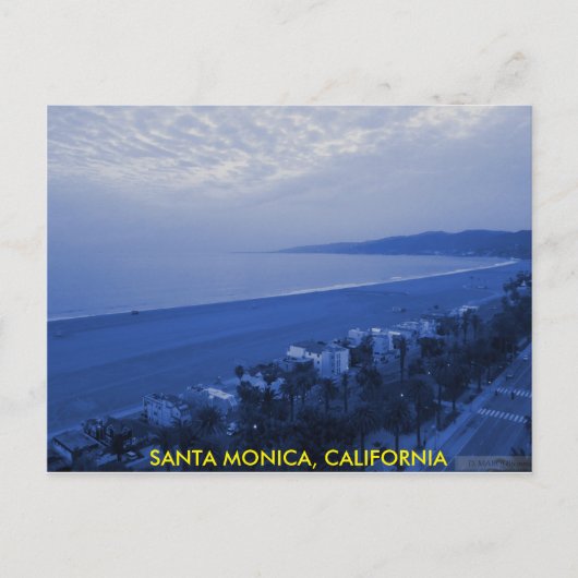 CARTE POSTALE SANTA MONICA BLEU (Devant)