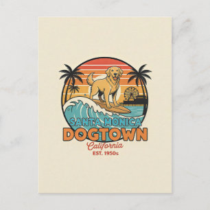 Carte Postale Santa Monica « Dogtown » CA Rétro 1950s