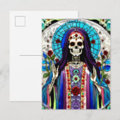 Carte Postale Santa Muerte Colorée  (Devant / Derrière)