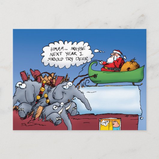 Carte postale Santas Elephants (Devant)