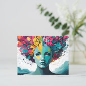 Carte Postale Santé mentale Art abstrait (Debout devant)